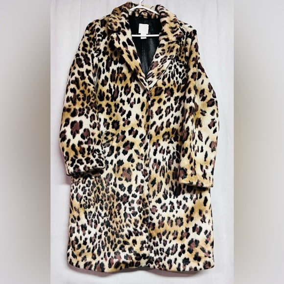 H&M Cheeta Print Mid Length Jacket NWOT - Picture 2 of 6